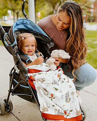 Little Unicorn Deluxe Baby Blanket 75 x 100 cm - Safari Social - 100% Rayon Muslin from Bamboo Swaddles