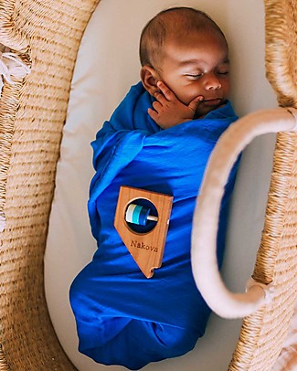 Little Unicorn Deluxe Maxi Swaddle Blanket - Cobalt - 120 x 120 cm - 100% Rayon Muslin from Bamboo Swaddles
