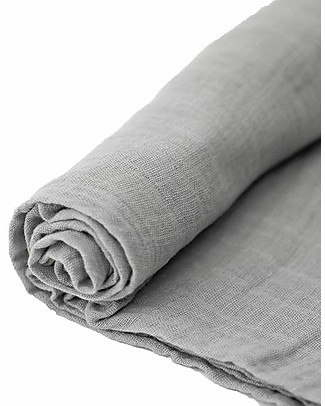 Little Unicorn Multi-purpose Muslin - 100% Cotton - 120 x 120 cm - Grey Muslin Swaddle