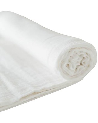 Little Unicorn Multi-purpose Muslin - 100% Cotton - 120 x 120 cm - White Muslin Swaddle