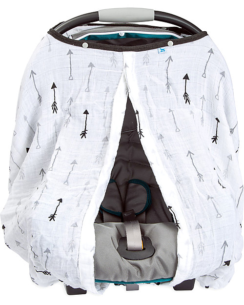 Little Unicorn Muslin Car Seat Canopy - Arrow - 100% Cotton Muslin Accessories