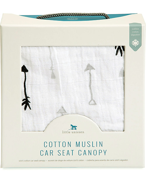 Little Unicorn Muslin Car Seat Canopy - Arrow - 100% Cotton Muslin Accessories