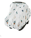 Little Unicorn Muslin Car Seat Canopy - Prickle Pots - 100% Cotton Muslin Accessories