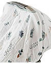 Little Unicorn Muslin Car Seat Canopy - Prickle Pots - 100% Cotton Muslin Accessories