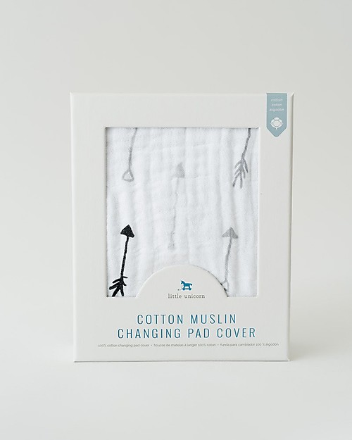 Little Unicorn Muslin Changing Pad Cover - Arrow - 100% Cotton Muslin Changing Mats Accessories
