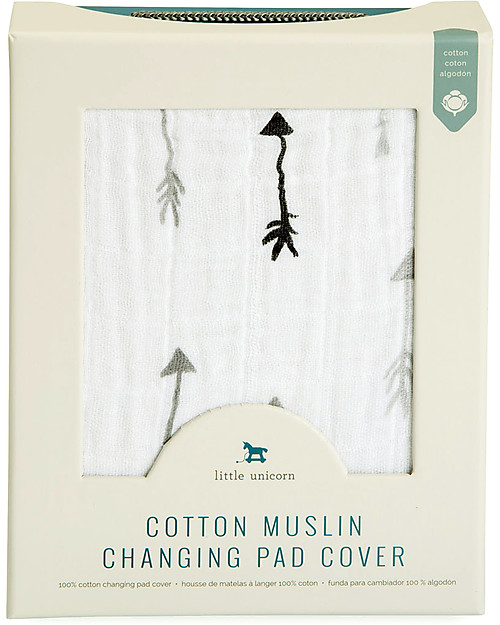 Little Unicorn Muslin Changing Pad Cover - Arrow - 100% Cotton Muslin Changing Mats Accessories