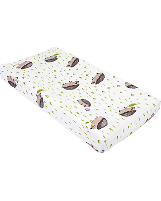 Little Unicorn Muslin Changing Pad Cover - Hedgehog - 100% Cotton Muslin Changing Mats And Covers