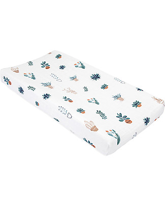 Little Unicorn Muslin Changing Pad Cover - Prickle Pots - 100% Cotton Muslin Changing Mats And Covers