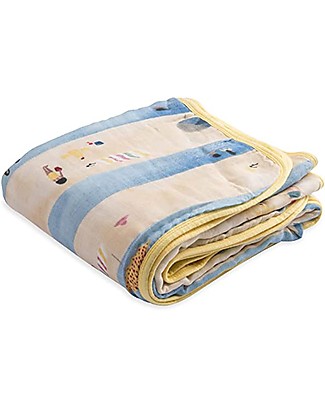 Little Unicorn OUTLET Baby Quilt 120 x 120 cm, Tan Lines - 4 layers of 100% cotton muslin - Showroom Sample Blankets