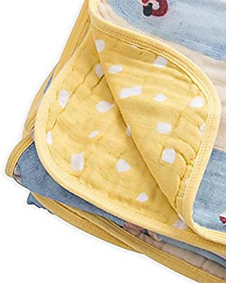 Little Unicorn OUTLET Baby Quilt 120 x 120 cm, Tan Lines - 4 layers of 100% cotton muslin - Showroom Sample Blankets