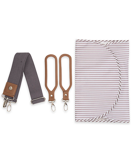 Little Unicorn Rambler, Mum and Dad Changing Bag, Grey - Complete with changing mattress! Diaper Changing Bags