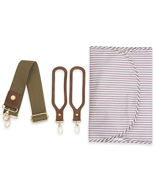 Little Unicorn Rambler, Mum and Dad Changing Bag, Olive - Complete with changing mattress! Diaper Changing Bags