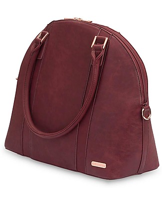 Little Unicorn Rotunda Bag, Vegan Leather Changing Bag, Pomegranate - With changing pad and stroller hooks Diaper Changing Bags & Accessories