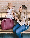 Little Unicorn Rotunda Bag, Vegan Leather Changing Bag, Pomegranate - With changing pad and stroller hooks Diaper Changing Bags