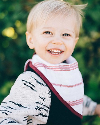 Little Unicorn Set of 2 Bandana Bibs, Farmers Market - 3 Layers of 100 % Cotton Muslin Bandana Bibs