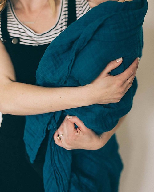 Little Unicorn Set of 3 Swaddle Blankets - Lake - 120 x 120 cm - 100% Cotton Muslin Muslin Swaddle