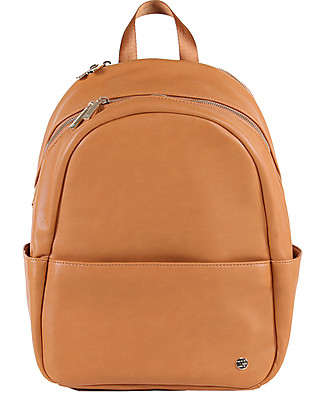 Little Unicorn Skyline Vegan Leather Backpack - Cognac - Changing mat included! Diaper Changing Bags & Accessories