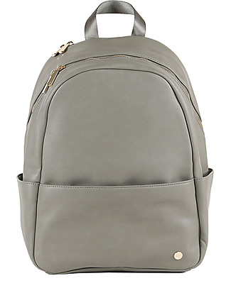Little Unicorn Skyline Vegan Leather Backpack - Grey Umber - Changing mat included! Changing Backpack
