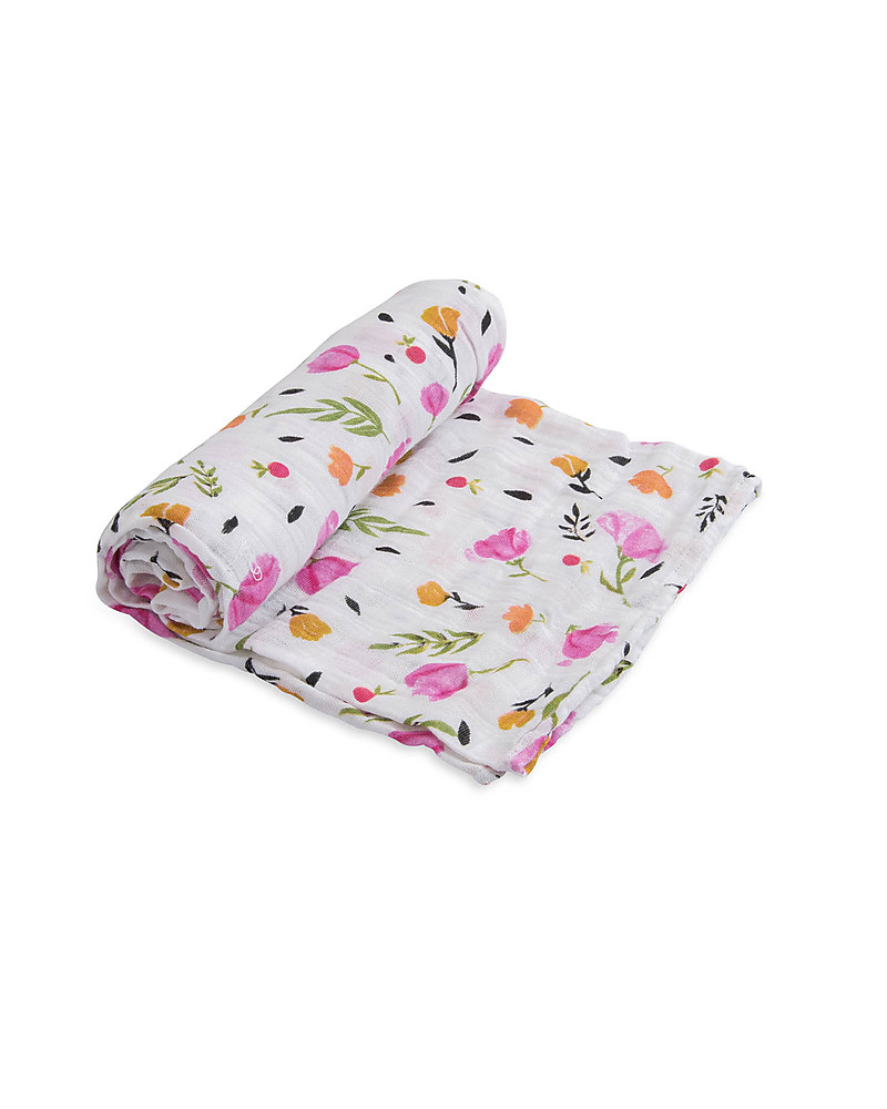 Little Unicorn Swaddle Blanket 120 x 120 cm, Berry & Bloom 100