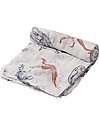 Little Unicorn Swaddle Blanket 120 x 120 cm, Paleontogic - 100% Cotton Muslin Muslin Swaddle