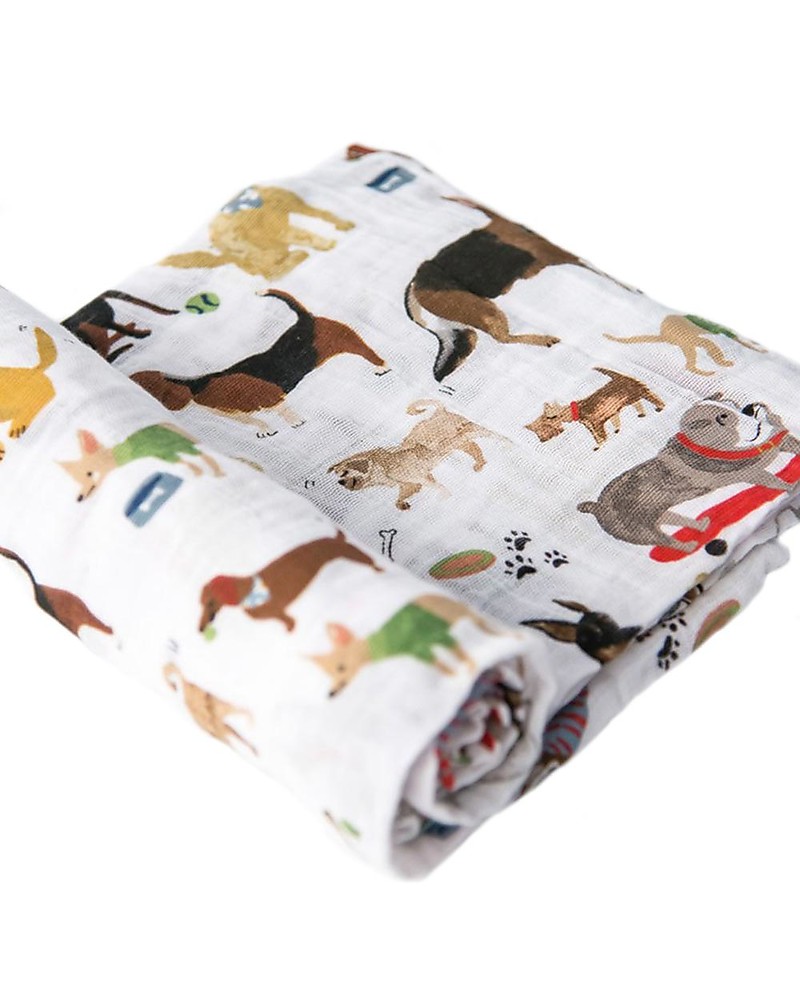 Little Unicorn Swaddle Blanket 120 x 120 cm, Woof 100 Cotton Muslin