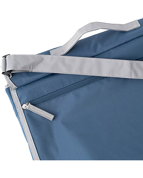 Little Unicorn Water-Resistant Outdoor Blanket 152 x 152 cm, Navy Gingham - Easy Velcro closing  and shoulder strap! Accessories