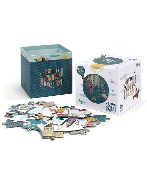 Londji Around My Planet Puzzle - 52 pieces extra large and with a reversible centre! Puzzles