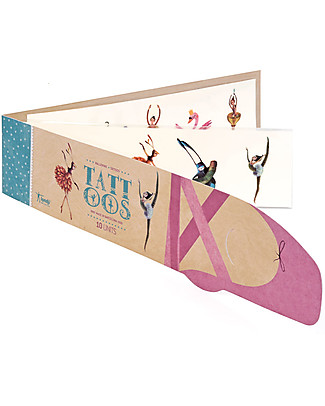 Londji Ballerinas Temporary Tattoos - 10 Large Multicoloured Tattoos Tattoos