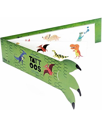 Londji Dinosaurs Temporary Tattoos - 10 Large Multicoloured Tattoos Tattoos
