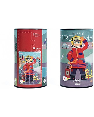 Londji Fireman Puzzle - 36 big pieces - Recycled Cardboard! Puzzles