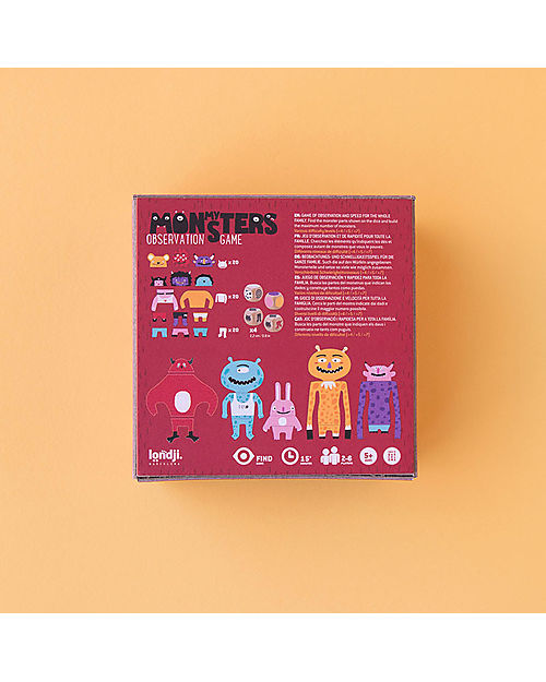 Londji Game My Monsters - Stimulate Hand-Eye Coordination - Recycled Cardboard Board Games