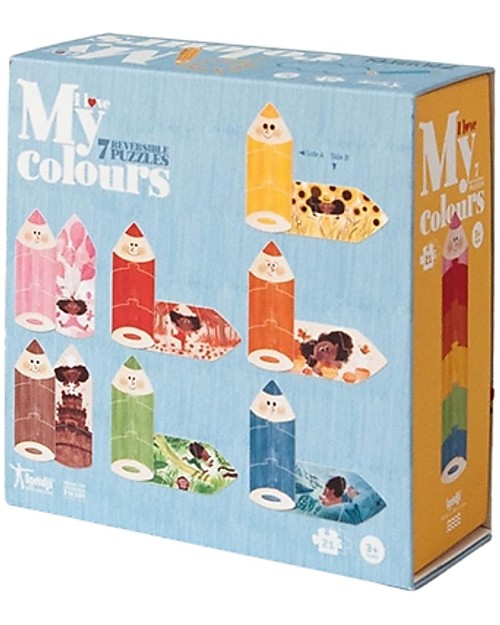 Londji I Love My Colours Puzzle - 21 Reversible Big Pieces Puzzles