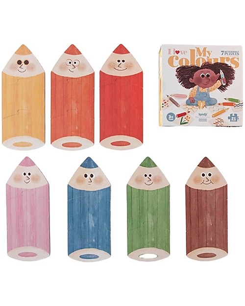 Londji I Love My Colours Puzzle - 21 Reversible Big Pieces Puzzles