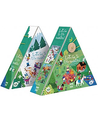 Londji Let's Go to the Mountains Puzzle - 36 reversible pieces - Recycled cardboard! Puzzles