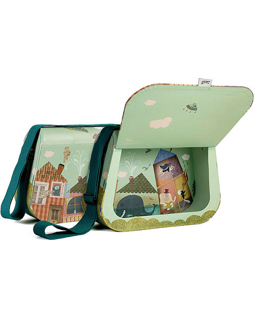 Londji Ma Grande Valisette - Large Decorated Carrying Case - Recycled Cardboard (with magnetic closing!) Travel Bags