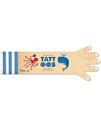 Londji Ocean Temporary Tattoos - 10 Large Multicoloured Tattoos Tattoos