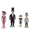 Londji Paper Family - 4 dolls to wear with 20 dresses! (recycled cardboard) Art & Craft Kits