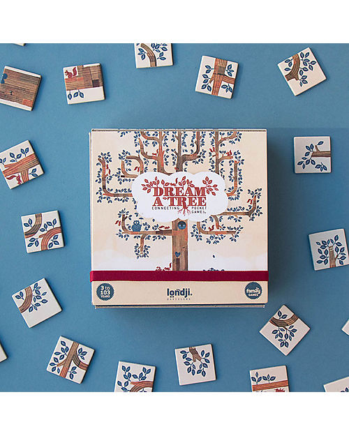Londji Pocket Game Dream a Tree - Build the Squirrel Tree - Recycled Cardboard Board Games