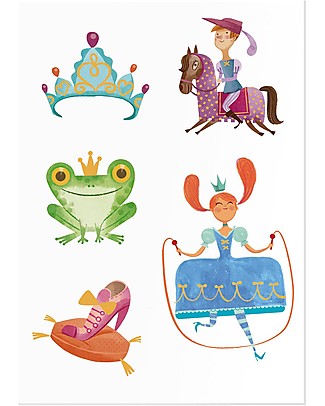 Londji Princess Temporary Tattoos - 10 Large Multicoloured Tattoos Tattoos