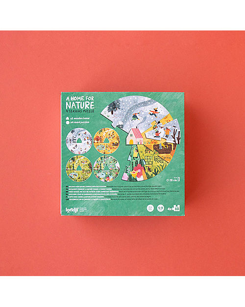 Londji Puzzle Game A Home for Nature - Discover the Seasons - Recycled Cardboard Puzzles