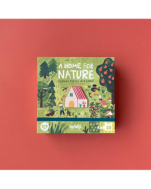 Londji Puzzle Game A Home for Nature - Discover the Seasons - Recycled Cardboard Puzzles