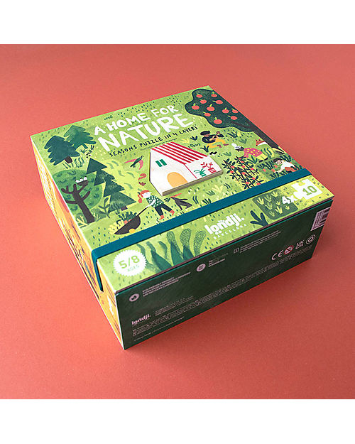 Londji Puzzle Game A Home for Nature - Discover the Seasons - Recycled Cardboard Puzzles