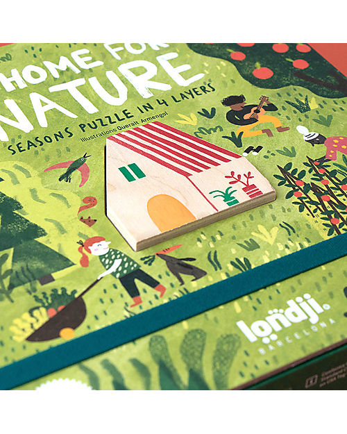 Londji Puzzle Game A Home for Nature - Discover the Seasons - Recycled Cardboard Puzzles
