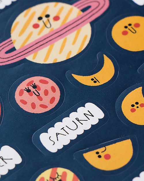 Londji Removable Stickers Set - Space - 150 stickers + 2 backgrounds! Stickers & Stamps Sets