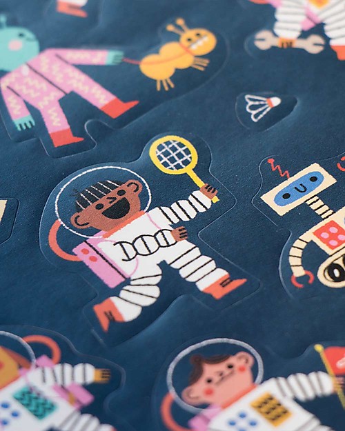Londji Removable Stickers Set - Space - 150 stickers + 2 backgrounds! Stickers & Stamps Sets
