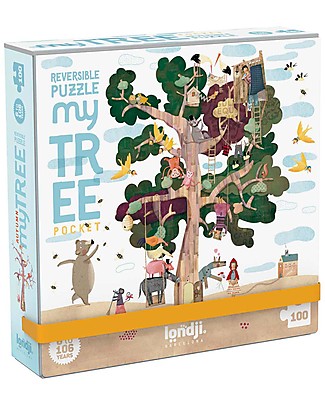 Londji Reversible Pocket Puzzle - My Tree - 100 pieces Puzzles