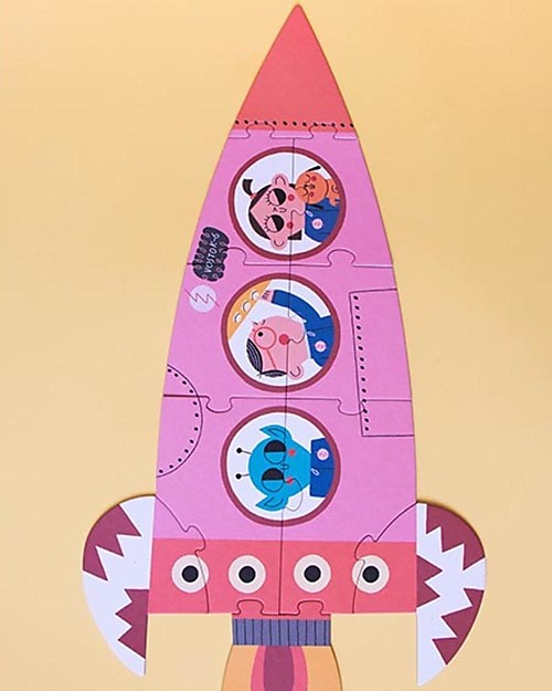 Londji Valentina in Space Puzzle - 5 Reversible Puzzles that Glow in the Dark Puzzles