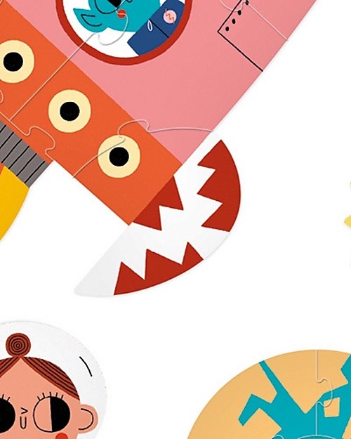 Londji Valentina in Space Puzzle - 5 Reversible Puzzles that Glow in the Dark Puzzles