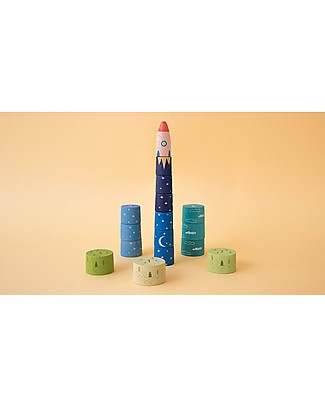 Londji Wooden Stacking Toy Up to the Stars! - 16 pieces Wooden Blocks & Construction Sets