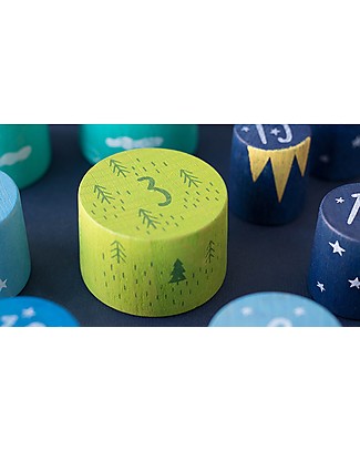 Londji Wooden Stacking Toy Up to the Stars! - 16 pieces Wooden Blocks & Construction Sets